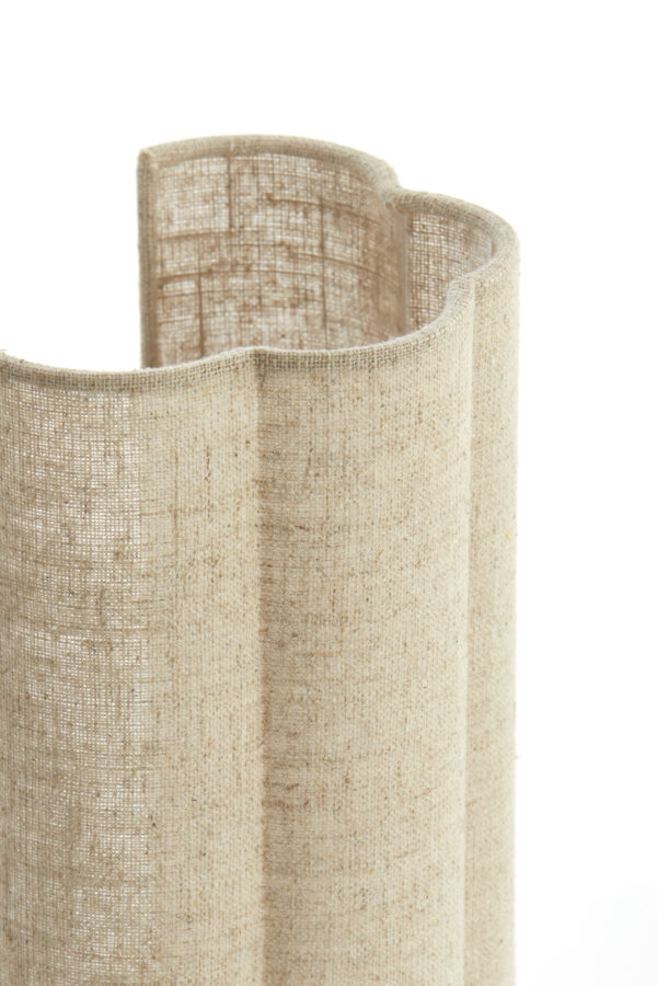 Stoffen lampenkap beige golvend Light & Living Fringe - H 30,5 cm - Image 4