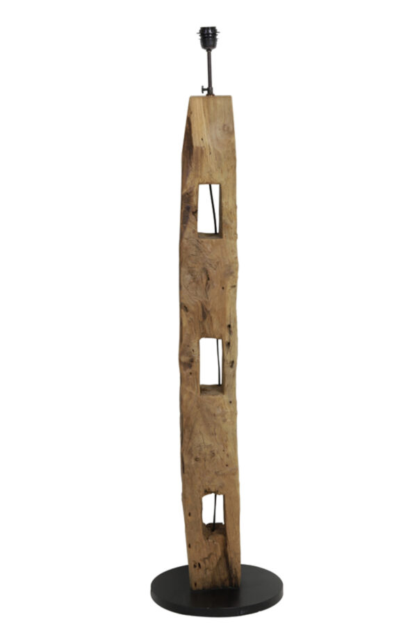 Houten lampvoet met natuurlijke uitstraling Light & Living Karlovo - H 144 cm - Image 2