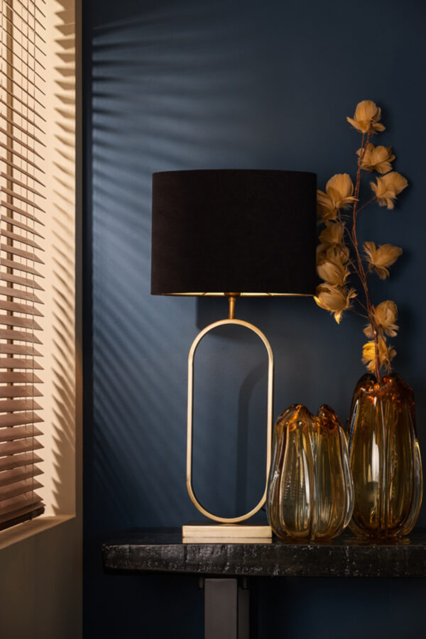 Gouden metalen lampvoet ovaal Light & Living Jamiri - H 55 cm - Image 4