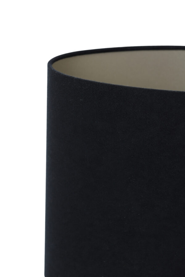 Cilindervormige lampenkap in zwart Light & Living Velours - H 28 cm - Image 8