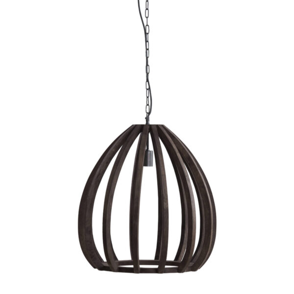 Open houten frame hanglamp Light & Living Barsia - Ø 50 cm