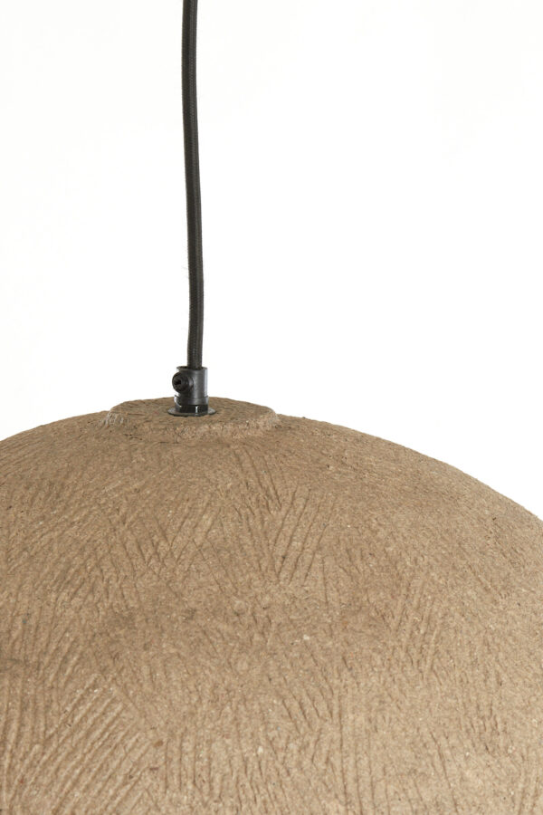 Beige natuurlijke hanglamp met textiellook Light & Living Celmiros - Ø 51 cm - Image 4