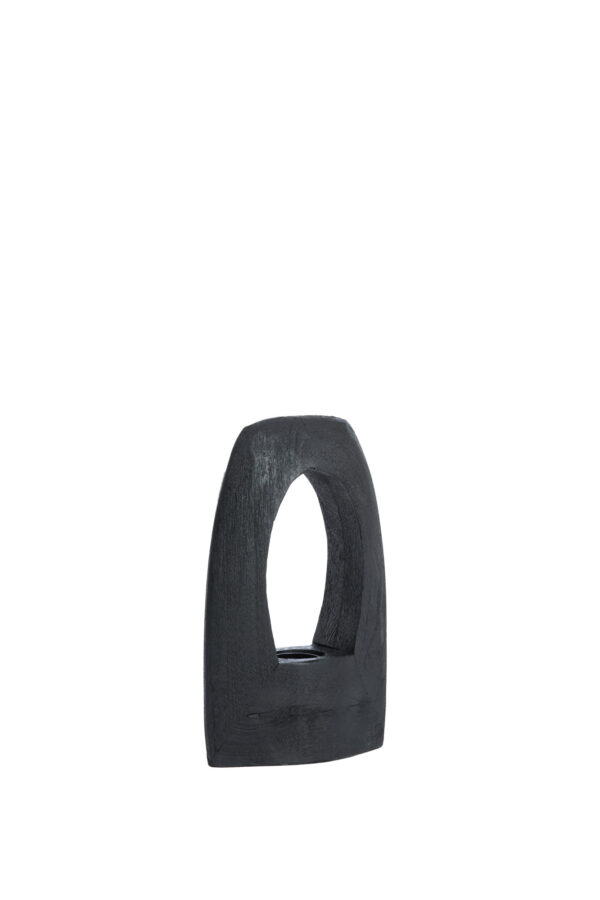 Zwarte houten lampenvoet Light & Living Carini - H 25 cm - Image 3