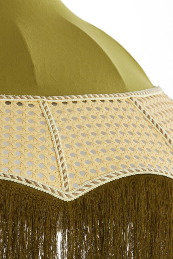 Groene fluwelen hanglamp met franjes Light & Living Mizia - Ø 60 cm - Image 4