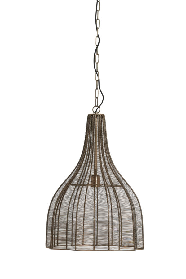 Bronskleurige draad hanglamp met metalen look Light & Living Mariama - Ø 45 cm - Image 2