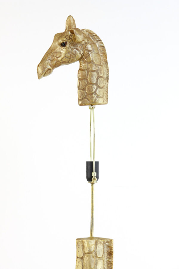 Grote goudkleurige giraffelamp Light & Living Giraffe - H 184 cm - Image 7