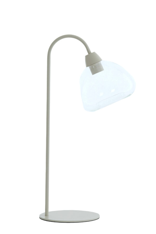 Glazen tafellamp metaalvoet Light & Living Bisho - H 61 cm - Image 2