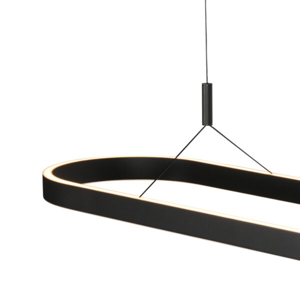 Ovale zwarte eettafellamp up- & downlight LED Stienhauer Mykty - Image 5