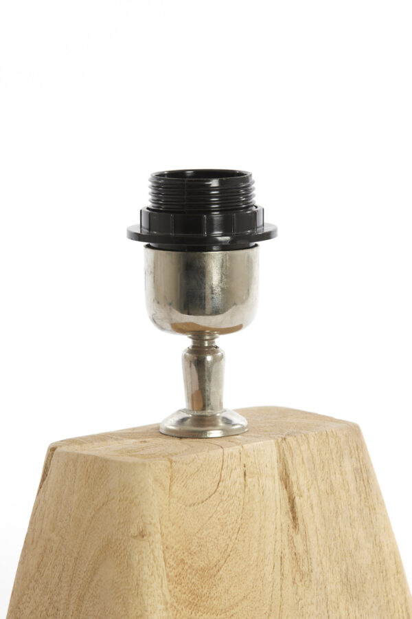 Houten lampenvoet met metalen fitting Light & Living Kardan - H 21 cm - Image 5