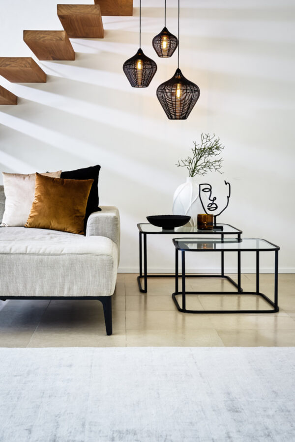 Zwarte draad hanglamp modern Light & Living Alvaro - Ø 20 cm - Image 4