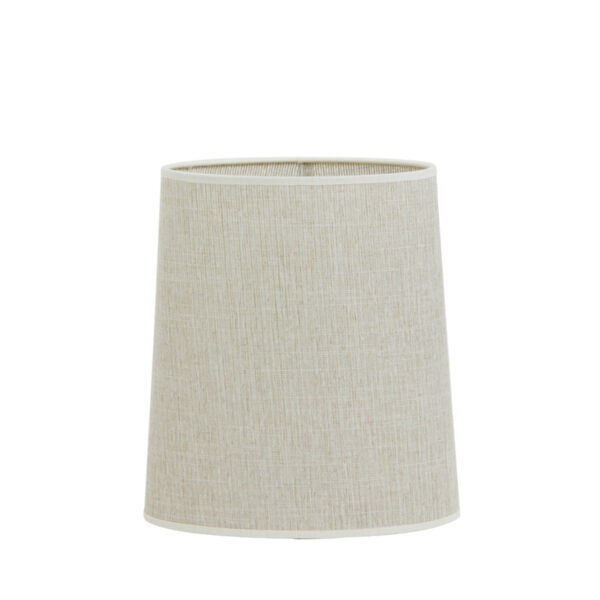Crèmekleurige lampenkap van stof Light & Living Breska - H 28 cm