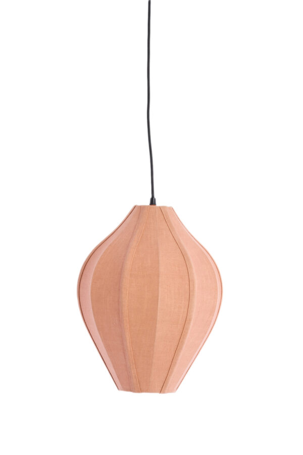 Peervormige bruine stoffen hanglamp Light & Living Pasto - Ø 31 cm - Image 2