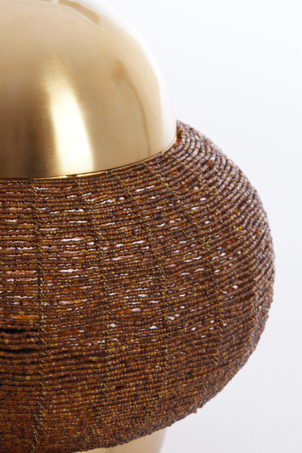 Gouden hanglamp met metalen rotan structuur Light & Living Cetara - Ø 26 cm - Image 3