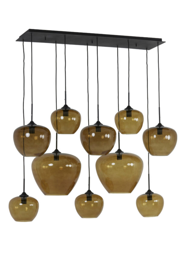Set bruine glazen hanglampen Light & Living Mayson - B 120 cm - Image 2