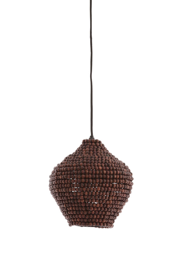 Houten kralen hanglamp decoratief Light & Living Kalenga - Ø 21 cm - Image 2