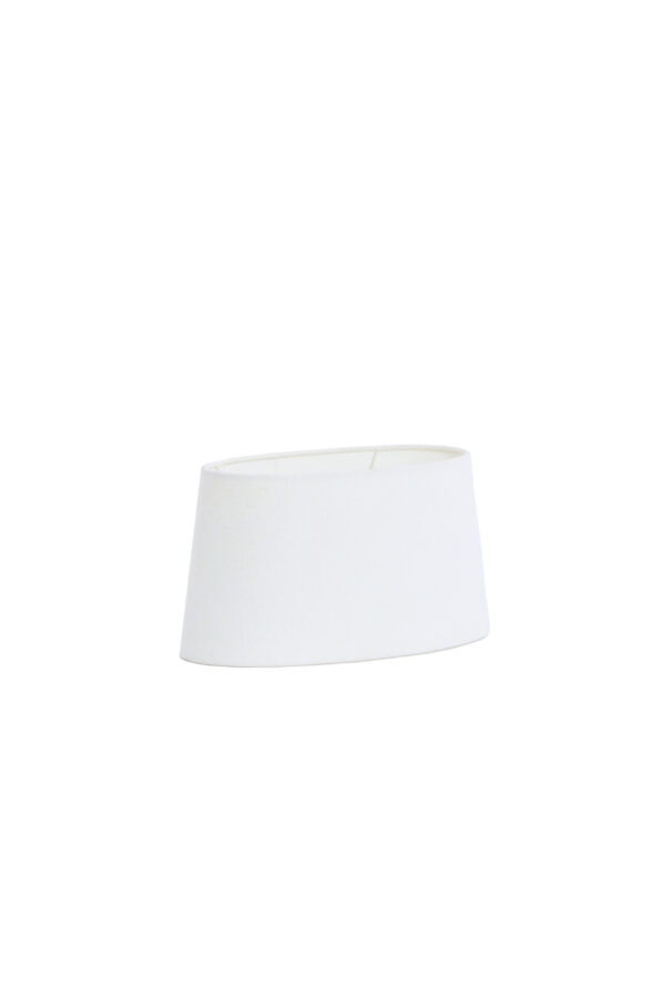 Witte stof lampenkap in cilindervorm Light & Living Livigno - H 18 cm - Image 3