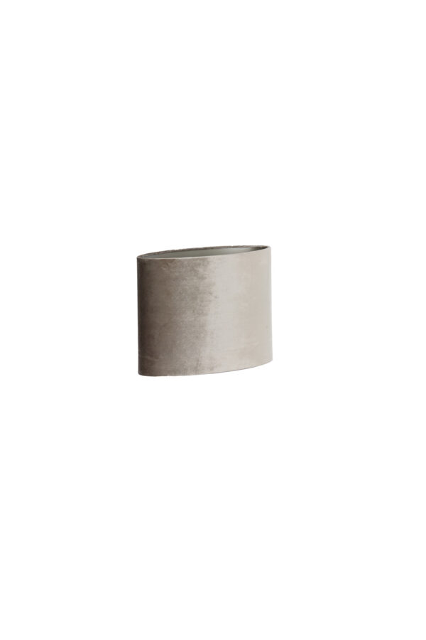 Cilindervormige taupe velours lampenkap Light & Living Palata - H 25 cm - Image 3