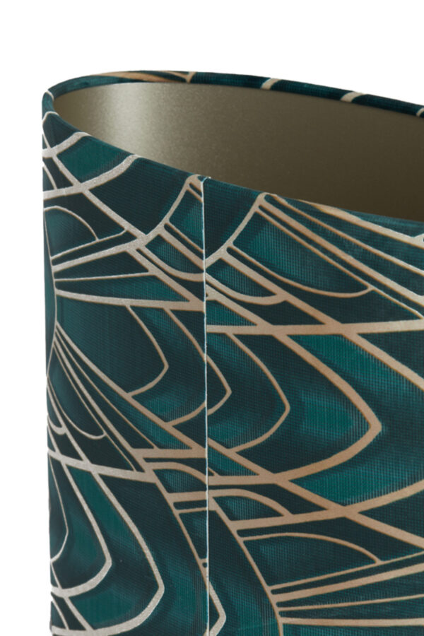 Groene lampenkap met patroonprint Light & Living Tiara - H 28 cm - Image 7
