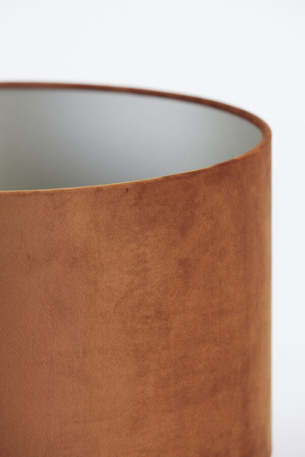 Cilindervormige lampenkap in het bruin Light & Living Velours - Ø 25 cm - Image 6