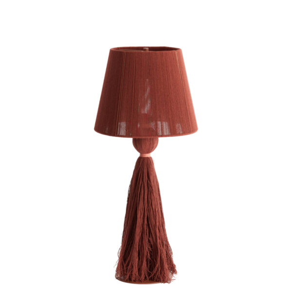 Stoffen staande lamp rood Light & Living Espino - H 58 cm