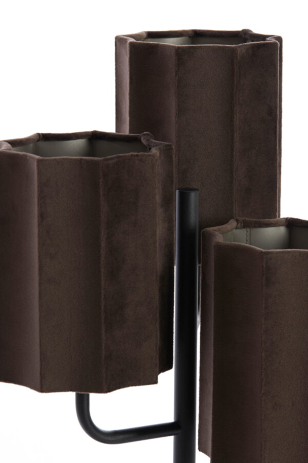 Geometrische 3-lichts tafellamp met kapjes Light & Living Edisa - H 61 cm - Image 6