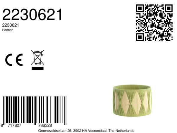 Groene lampenkap met een mooi patroon Light & Living Hannah - Ø 30 cm - Image 7