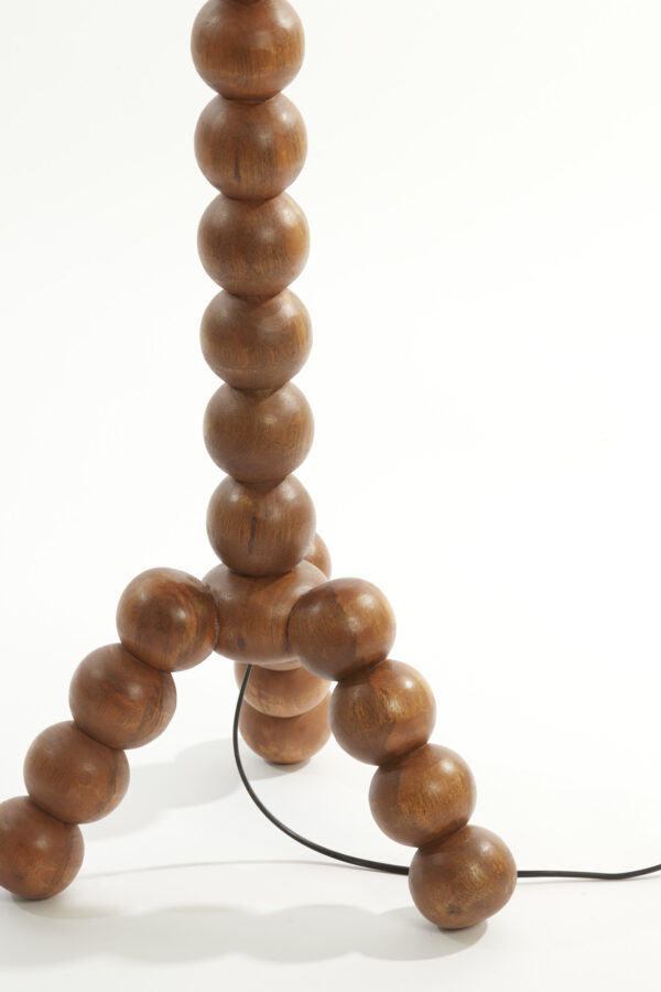 Houten lampvoet met boldesign Light & Living Veglio - H 130 cm - Image 5