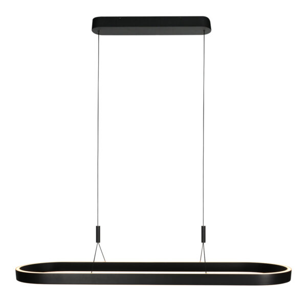 Ovale zwarte eettafellamp up- & downlight LED Stienhauer Mykty