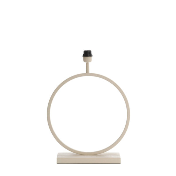 Ronde metalen lampenstandaard beige Light & Living Liva - H 53 cm
