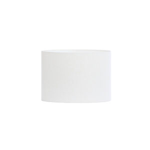 Witte cilindrische lampenkap stof Light & Living Livigno - H 32 cm