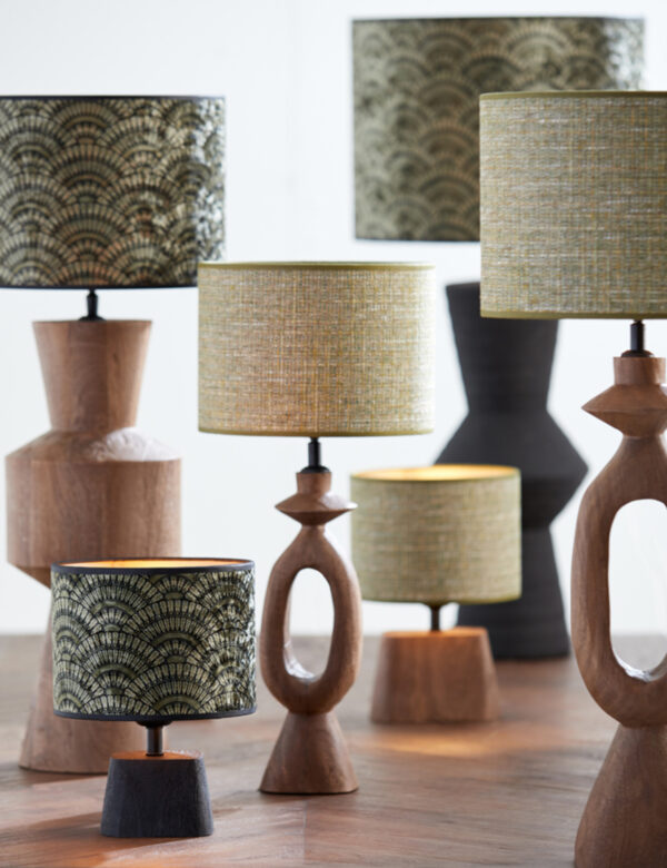 Stoffen lampenkap groen in cilindervorm Light & Living Tweed - Ø 20 cm - Image 5