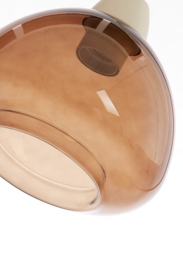 Amberkleurige glazen tafellamp Light & Living Bisho – H 61 cm - Image 4