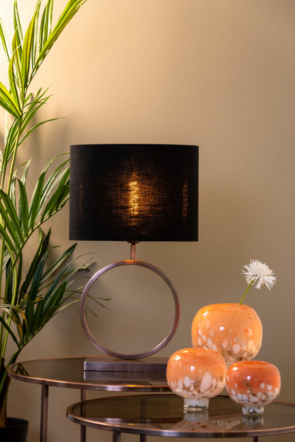 Zwarte cilindrische lampenkap Light & Living Livigno - H 28 cm - Image 4