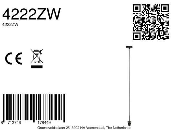 Zwarte hanglamp met E27 fitting en verstelbaar snoer Mexlite HaloSwap - Ø 10 cm - Image 10