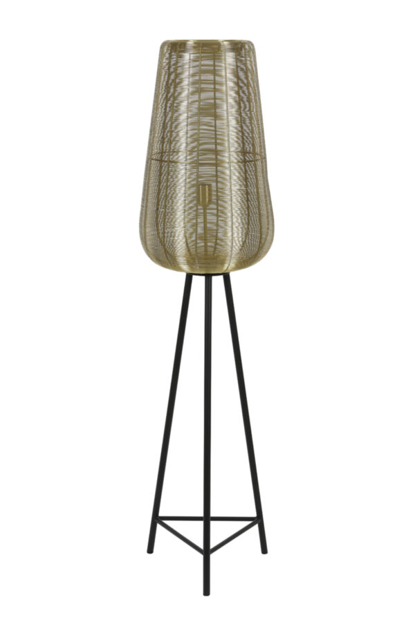 Geweven goudkleurige vloerlamp Light & Living Adeta – H 147 cm - Image 2