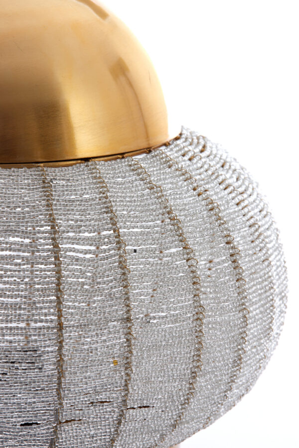 Gouden tafellamp met kralen Light & Living Cetara - H 26 cm - Image 3