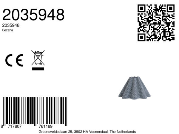 Stoffen lampenkap geruit design Light & Living Bezaha - Ø 10,5 cm - Image 8