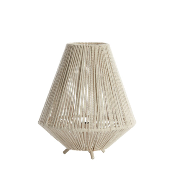 Beige tafellamp Light & Living Felida met touwdetails – H 32 cm