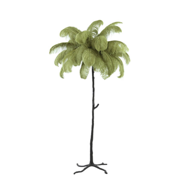 Design vloerlamp met groene veren Light & Living Feather - H 180 cm