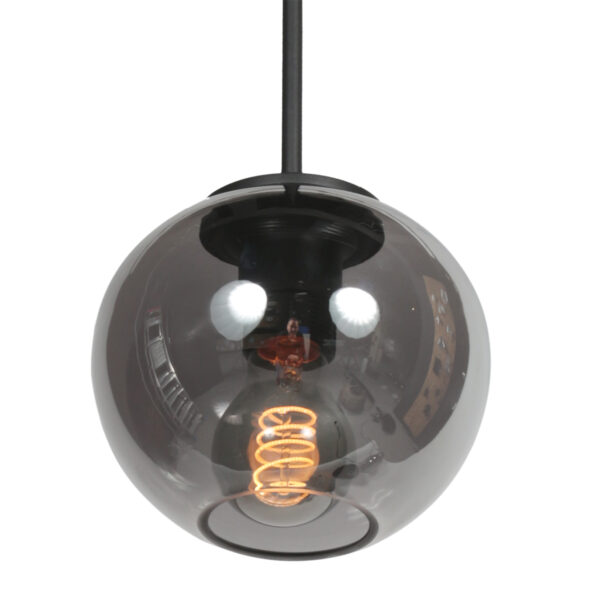 Zwarte moderne rookglas hanglamp Mexlite HaloSwap - Ø 15 cm - Image 3
