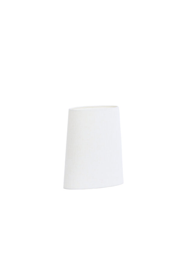 Cilindervormige lampenkap in witte stof Light & Living Livigno - H 28 cm - Image 3