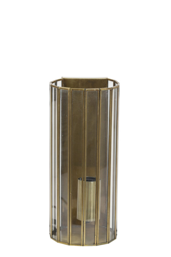 Messing wandlamp met glazen panelen Light & Living Stroby - wandlamp - H 30,5 cm - Image 3
