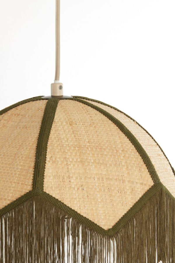Rieten hanglamp met kleuraccent en franjes Light & Living Sulina - Ø 35 cm - Image 4