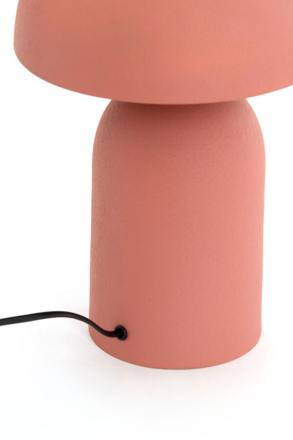Terracotta paddestoelvormige bureaulamp Light & Living Tolima - H 48 cm - Image 4