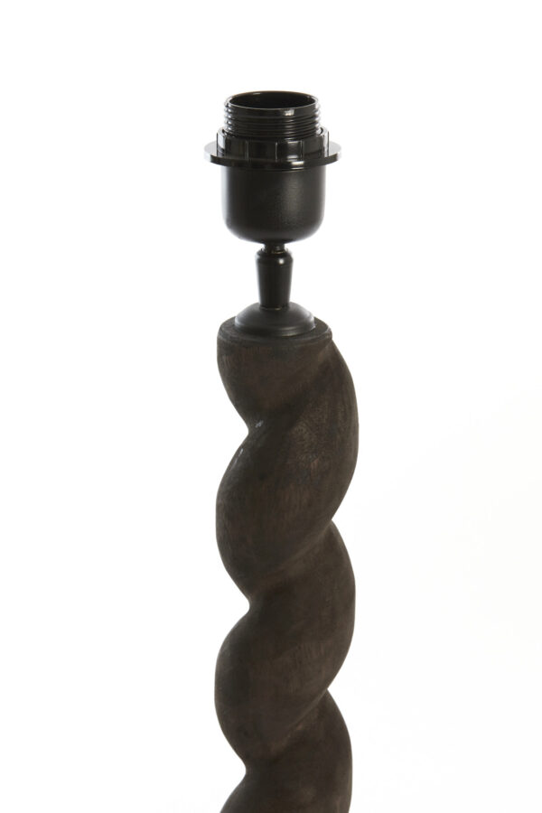 Zwarte gedraaide lampenvoet Light & Living Nanno - H 45 cm - Image 3