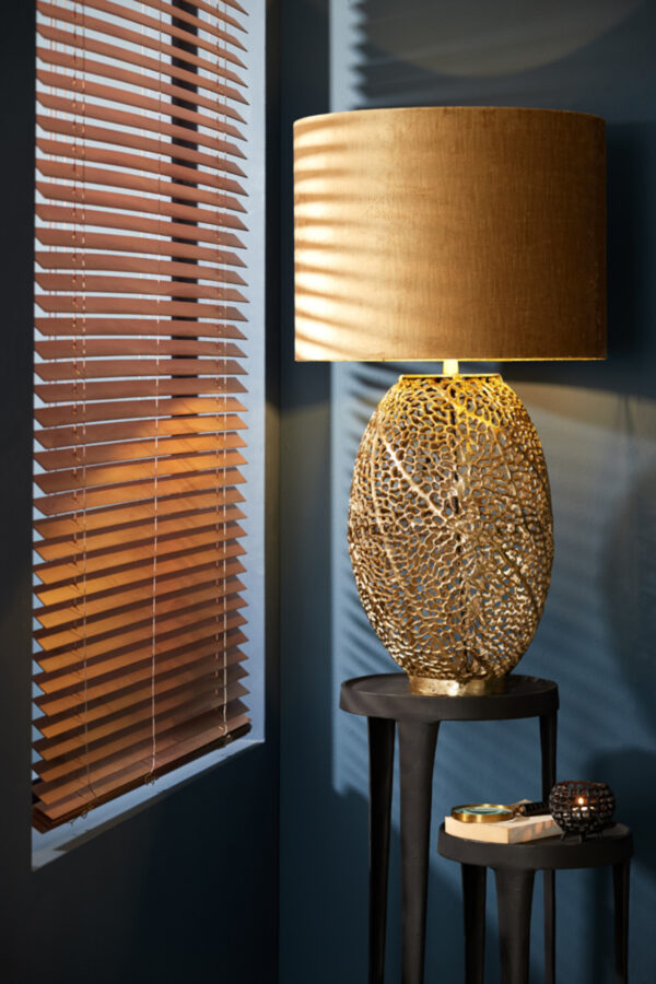 Gouden opengewerkte tafellamp Light & Living Sinula – H 55 cm - Image 4