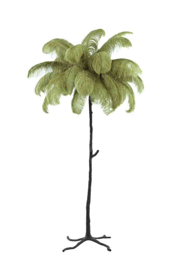 Design vloerlamp met groene veren Light & Living Feather - H 180 cm - Image 2