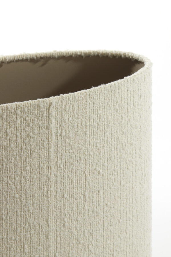 Cilindervormige stoffenkap in beige kleur Light & Living Bolero - H 28 cm - Image 6
