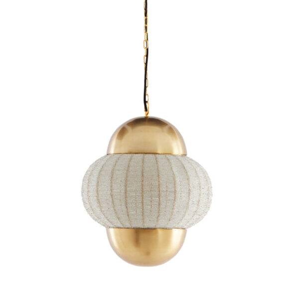 Gouden hanglamp met stoffen kap Light & Living Cetara - Ø 33 cm