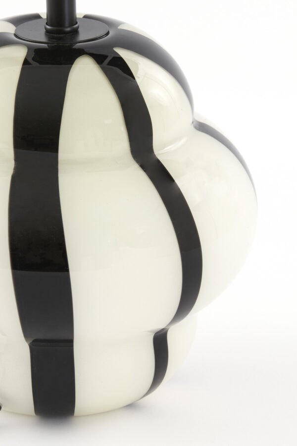 Lampenvoetje glas zwart-wit Light & Living Ylien - H 28 cm - Image 6